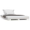 vidaXL Estructura de cama madera maciza de pino blanco 100x200 cm
