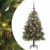 vidaXL &Aacute;rbol de Navidad artificial con ramas plegables y conos 120 cm