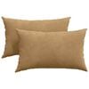 vidaXL Cojines de sof&aacute; 2 pcs Marr&oacute;n 50 x 30 cm Tela de pana