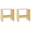 vidaXL Mesitas de noche 2 uds madera maciza abeto 40x30,5x40 cm