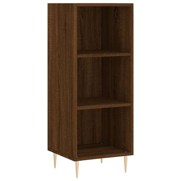 vidaXL Aparador alto madera contrachapada roble marr&oacute;n 34,5x32,5x180cm