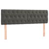 vidaXL Cabeceros terciopelo gris oscuro 144x7x78/88 cm