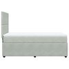 vidaXL Cama box spring con colchón terciopelo gris claro 90x190 cm