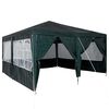 vidaXL Carpa de Fiesta Verde 400 x 400 x 266 cm Polietileno