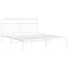 vidaXL Estructura cama sin colch&oacute;n con cabecero metal blanco 160x200cm