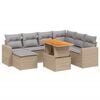 vidaXL Juego de sof&aacute;s de jard&iacute;n con cojines beige 8 pzas rat&aacute;n PE