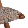 vidaXL Silla de rat&aacute;n kubu natural y madera maciza de caoba