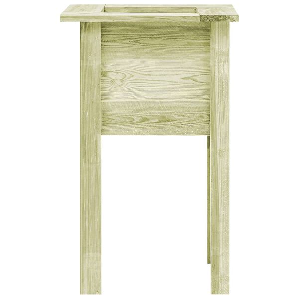 vidaXL Arriate con patas madera aserrada impregnada 50x50x80 cm