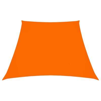 vidaXL Toldo de vela trapezoidal de tela oxford naranja 2/4x3 m