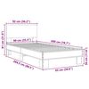 vidaXL Estructura cama madera ingenier&iacute;a metal roble Sonoma 90x200 cm