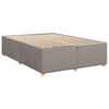 vidaXL Cama box spring con colch&oacute;n tela gris taupe 140x190 cm