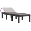 vidaXL Tumbona con cojines PP gris antracita