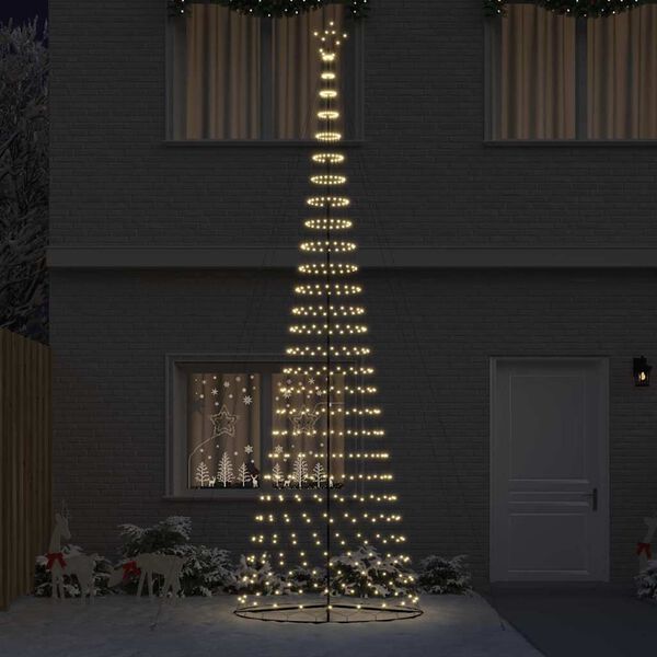 vidaXL &Aacute;rbol de Navidad LED con 555 LED C&aacute;lido 500 cm Metal