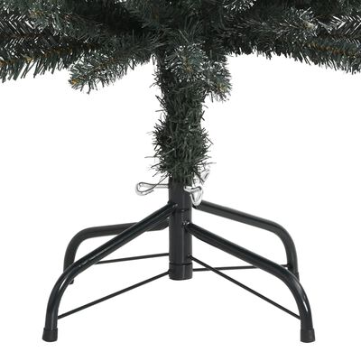vidaXL Árbol Navidad artificial estrecho con soporte PVC verde 150 cm