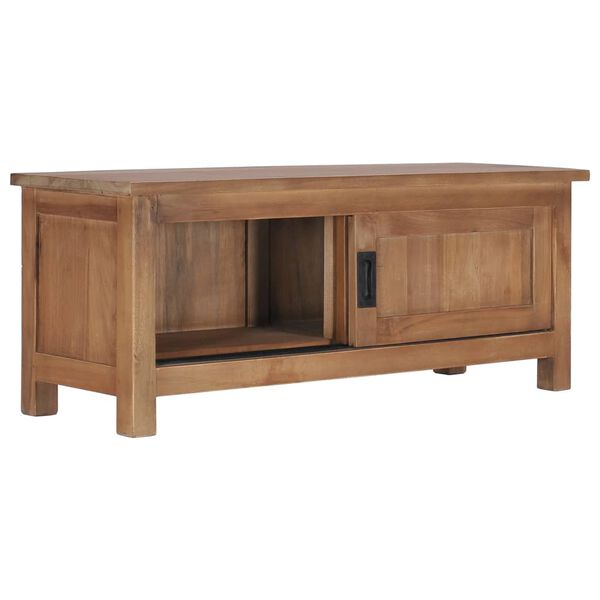vidaXL Mueble para TV de madera maciza de teca 90x30x35 cm