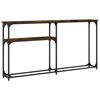 vidaXL Mesa consola madera de ingenier&iacute;a roble ahumado 145x22,5x75 cm