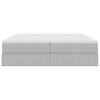vidaXL Cama con almacenamiento y colch&oacute;n Gris Claro 200 x 200 cm