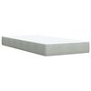 vidaXL Cama box spring con colch&oacute;n terciopelo gris claro 80x200 cm