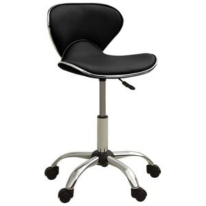 vidaXL Silla de oficina de cuero sint&eacute;tico negra