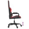 vidaXL Silla gaming de masaje cuero sintético negro y rojo