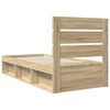 vidaXL Estructura de cama Sonoma 90 x 190 cm Madera de pino macizo