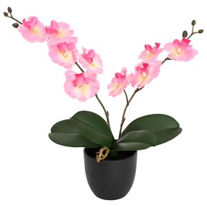 vidaXL Planta de Orqu&iacute;dea Artificial Rosa 36 x 10 x 30 cm