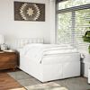 vidaXL Cama box spring con colchón cuero sintético blanco 120x200 cm