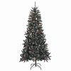 vidaXL &Aacute;rbol de Navidad artificial Verde 210 cm PVC, Pl&aacute;stico y Acero