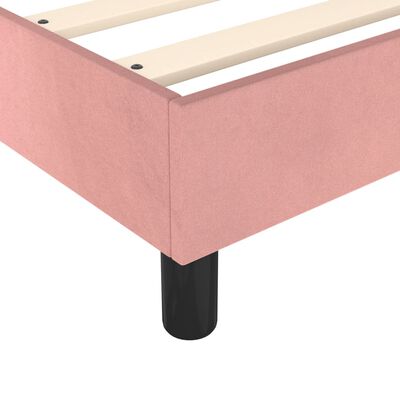 vidaXL Estructura de cama de terciopelo rosa 90x190 cm