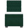 vidaXL Cama box spring con colch&oacute;n terciopelo verde oscuro 100x200 cm