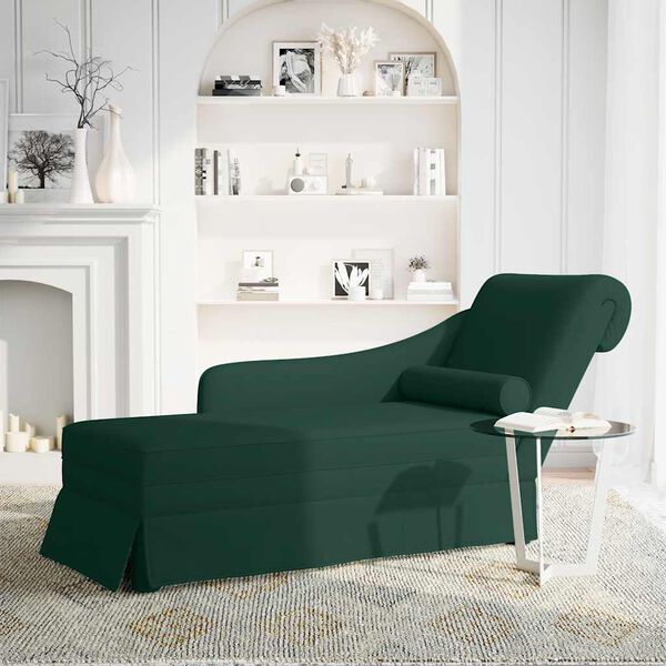 vidaXL Chaise longue respaldo reposabrazos derecho terciopelo