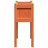 vidaXL Jardinera con patas madera maciza pino marr&oacute;n cera 70x31x70 cm