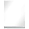 vidaXL Espejo de pared con estante de vidrio templado 50x70 cm