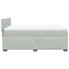 vidaXL Cama box spring con colch&oacute;n terciopelo gris claro 140x190 cm