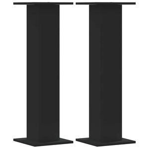 vidaXL Soportes de plantas 2 uds madera ingenier&iacute;a negro 30x30x95 cm