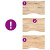 vidaXL Tablero escritorio rectangular madera maciza roble sin tratar