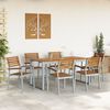 vidaXL Conjunto de Comedor de Jard&iacute;n 7 pcs Gris