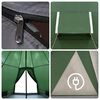 vidaXL Tienda de campa&ntilde;a tipi para 4 personas impermeable verde