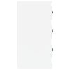 vidaXL Aparadores 2 uds madera contrachapada blanco brillo