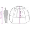 vidaXL Tienda de campaña túnel para 4 personas impermeable verde