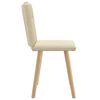 vidaXL Sillas de comedor 2 unidades tela color crema