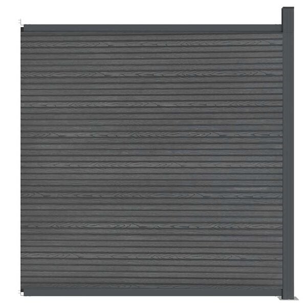 vidaXL Panel de valla WPC gris 173x186 cm