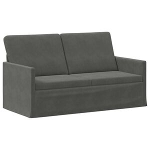 vidaXL Sof&aacute; de 2 plazas Gris oscuro 150 x 81 x 82 cm Tela de Pana