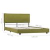 vidaXL Estructura de cama sin colchón tela verde 140x200 cm