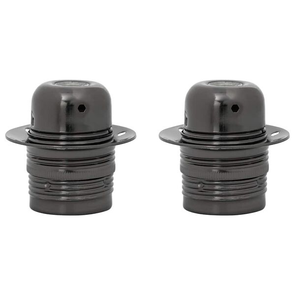 vidaXL Portal&aacute;mparas 2 uds bronce negro brillante E27