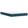 vidaXL Cama box spring con colch&oacute;n terciopelo azul oscuro 140x190 cm