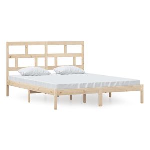 vidaXL Estructura de cama de madera maciza de pino 160x200 cm