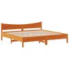 vidaXL Cama sin colch&oacute;n madera maciza de pino marr&oacute;n cera 180x200 cm