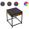 vidaXL Mesa de centro con Infinity LED roble ahumado 40x40x51 cm