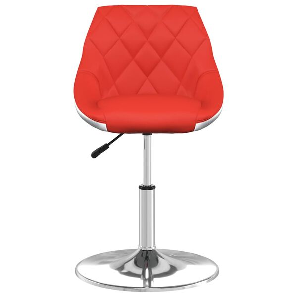 vidaXL Silla de comedor cuero sint&eacute;tico rojo y blanco